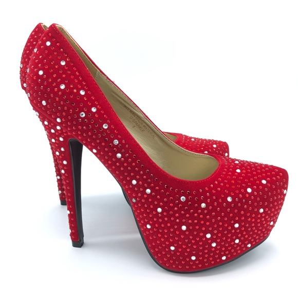 Red High Heels Size 8 - Red - Picture 6 of 10